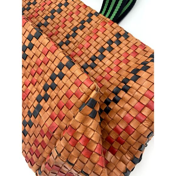 Clare V. Bateau Tote Bag Plaid Woven Checker - Picture 10 of 11